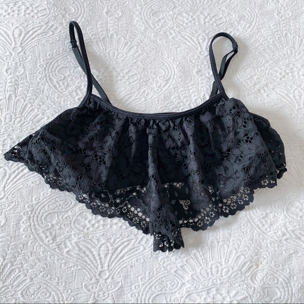 Victoria’s Secret Black Lace Flowy Bralette